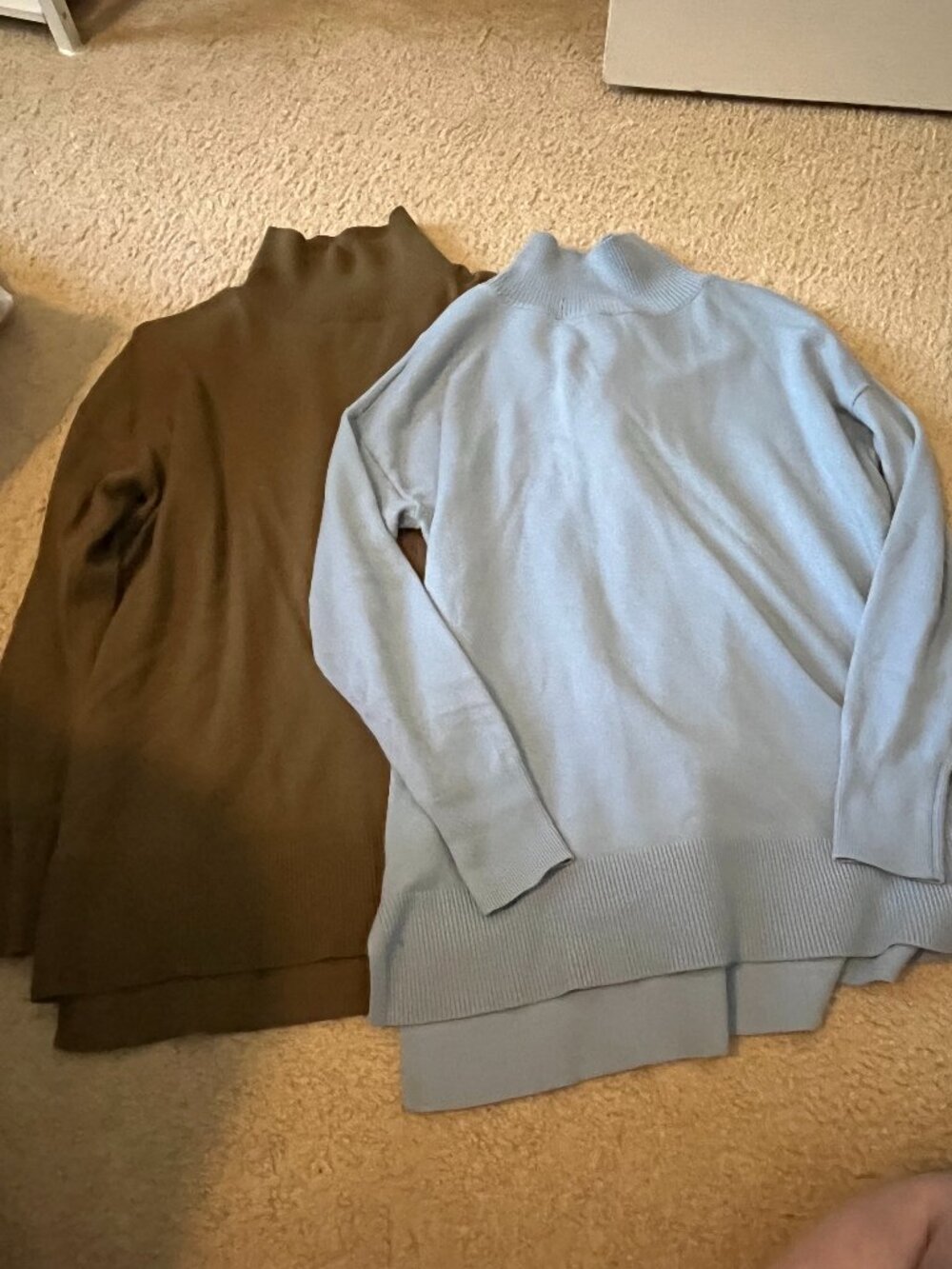 LOFT Green/Blue Turtle-Neck Sweater | Size S